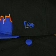 new era logo on the New York Knicks City Skyline Side Patch 9Fifty Snapback Hat | New York Skyline 950