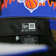 new era label on the New York Knicks City Skyline Side Patch 9Fifty Snapback Hat | New York Skyline 950