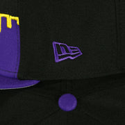 new era logo on the Los Angeles Lakers City Skyline Side Patch 9Fifty Snapback Hat | Los Angeles Skyline 950
