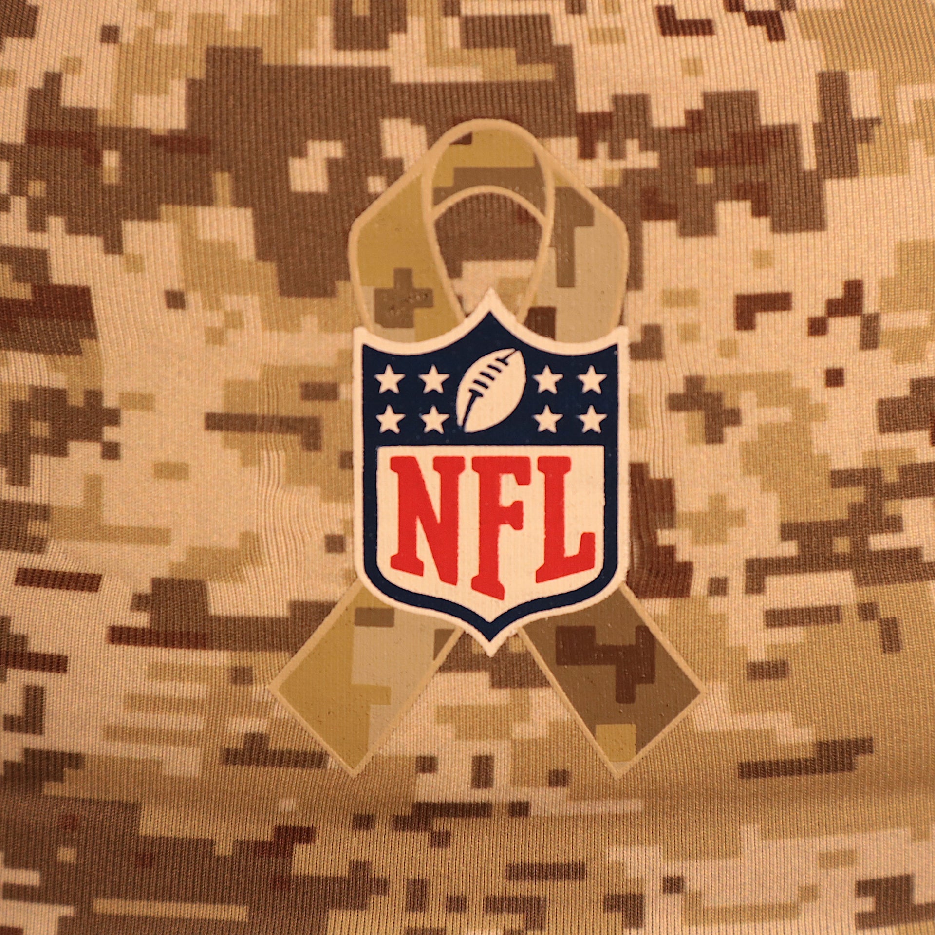 NFL Digi Camo Ribbon on the back of the NFL Shield 2021 Salute To Service On Field Sideline Skull Headband