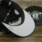 grey under visor on the Brooklyn Nets Skyline Side Patch 9Fifty Snapback Hat | Brooklyn Skyline 950