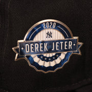 Close up of the side patch on the New York Yankees Derek Jeter Signature 2020 Side Patch 9Fifty Snapback Hat