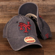front and bottom of the New York Cubans Negro Leagues Vintage 9Twenty Denim Dad Hat