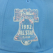 all star game patch on the Philadelphia Phillies Glow In The Dark 1952 All Star Game Patch Pink Bottom Side Patch 59Fifty Fitted Cap