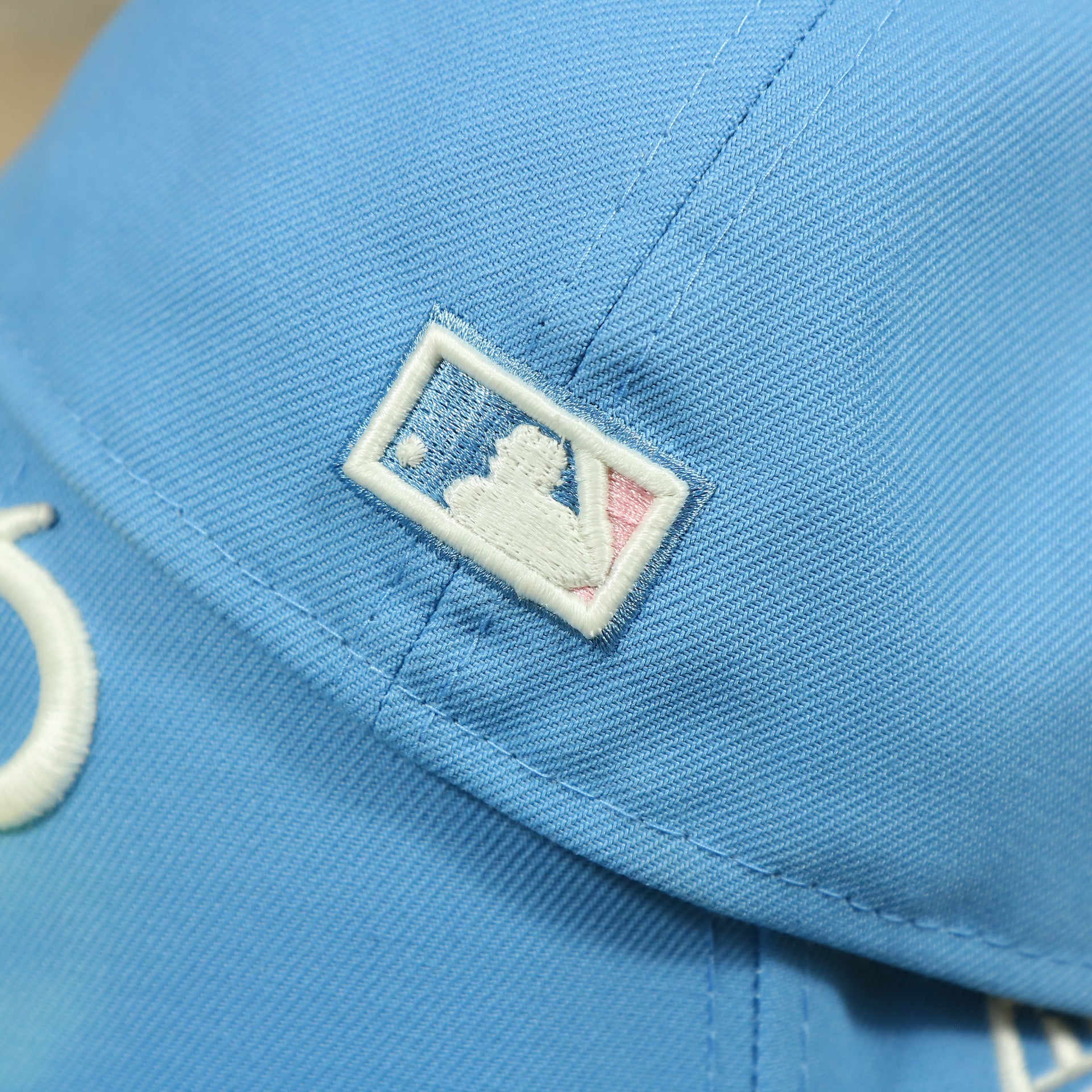 mlb cooperstown logo on the Philadelphia Phillies Glow In The Dark 1952 All Star Game Patch Pink Bottom Side Patch 59Fifty Fitted Cap