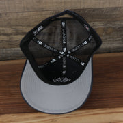 Grey under visor of the New York Yankees 2022 MLB Batting Practice On-Field Spring Training 9Twenty Trucker Dad Hat