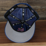 Grey under visor of the New York Mets 2022 MLB Batting Practice 9Twenty Trucker Dad Hat