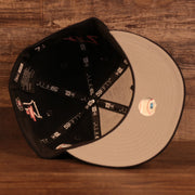 Gray underbrim of the Atlanta Braves City Transit All Over Side Patch Gray Bottom 59Fifty Fitted Cap