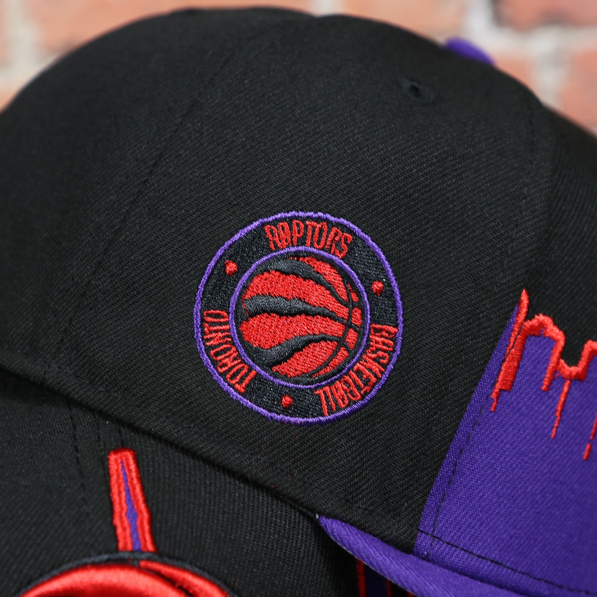 raptors side patch on the Toronto Raptors City Skyline Side Patch 9Fifty Snapback Hat | Toronto Skyline 950