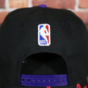 nba logo on the Toronto Raptors City Skyline Side Patch 9Fifty Snapback Hat | Toronto Skyline 950