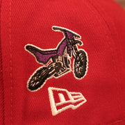 Close up of the Motorcycle side patch on the Philadelphia Phillies City Transit All Over Side Patch Gray Bottom 59Fifty Fitted Cap