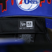 new era label on the Philadelphia 76ers City Skyline Side Patch 9Fifty Snapback Hat | Philadelphia Skyline 950