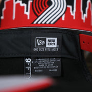 new era label on the Portland Trail Blazers City Skyline Side Patch 9Fifty Snapback Hat | Portland Skyline 950