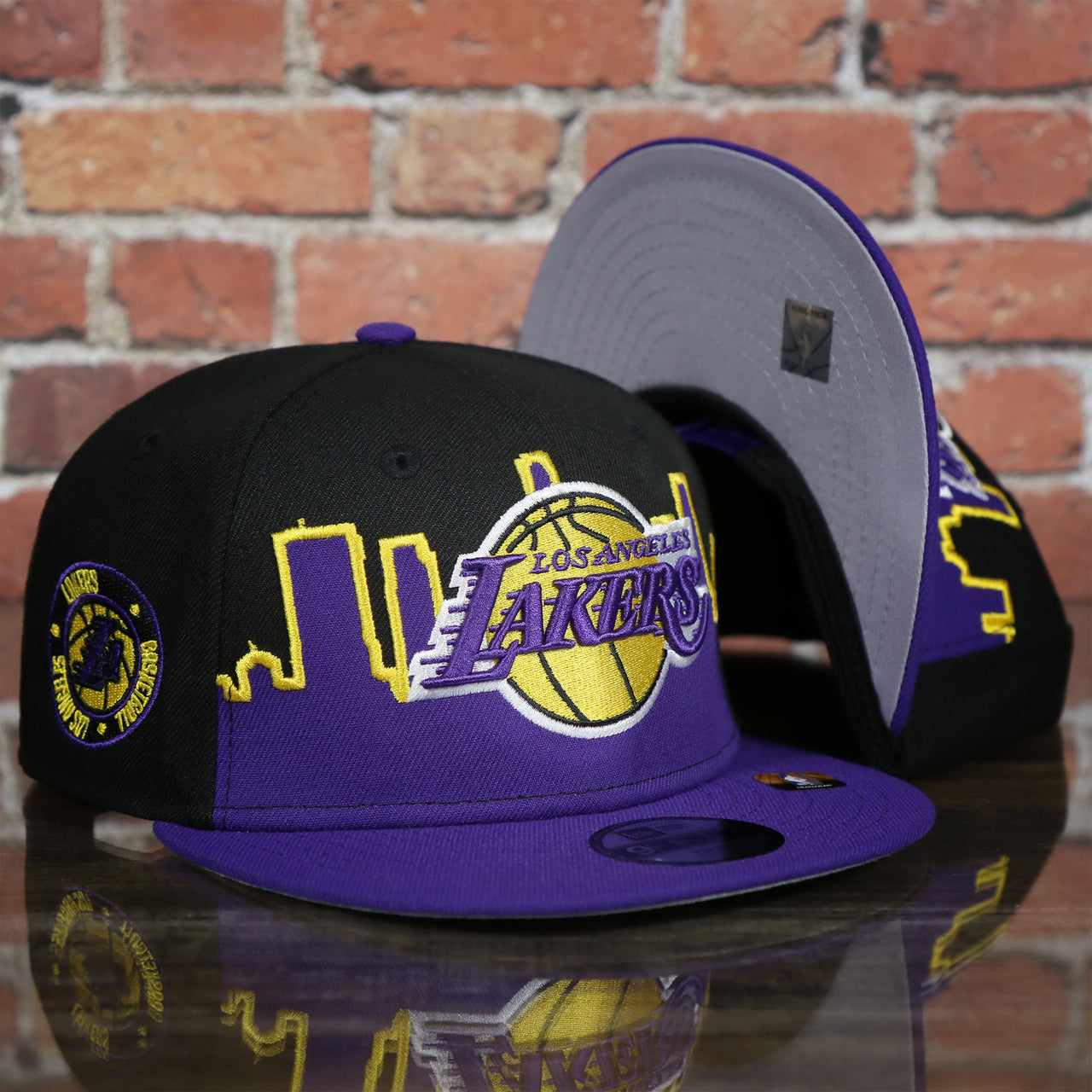 Los Angeles Lakers City Skyline Side Patch 9Fifty Youth Snapback Hat | Los Angeles Skyline 950