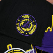 lakers side patch on the Los Angeles Lakers City Skyline Side Patch 9Fifty Youth Snapback Hat | Los Angeles Skyline 950