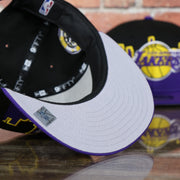 grey undervisor on the Los Angeles Lakers City Skyline Side Patch 9Fifty Youth Snapback Hat | Los Angeles Skyline 950