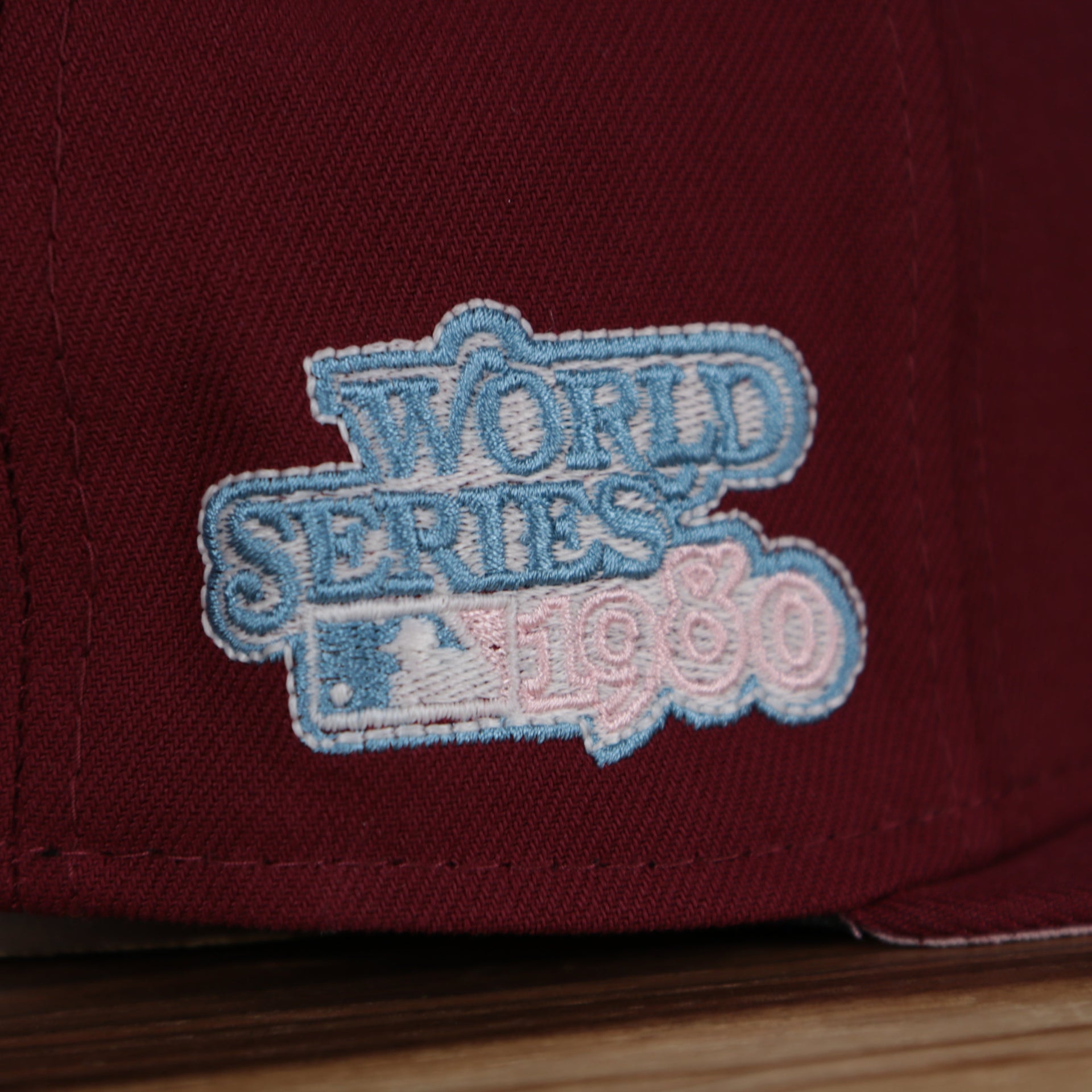 Philadelphia Phillies 1980 World Series Glow In The Dark Pink Brim 59fifty Cap | Maroon