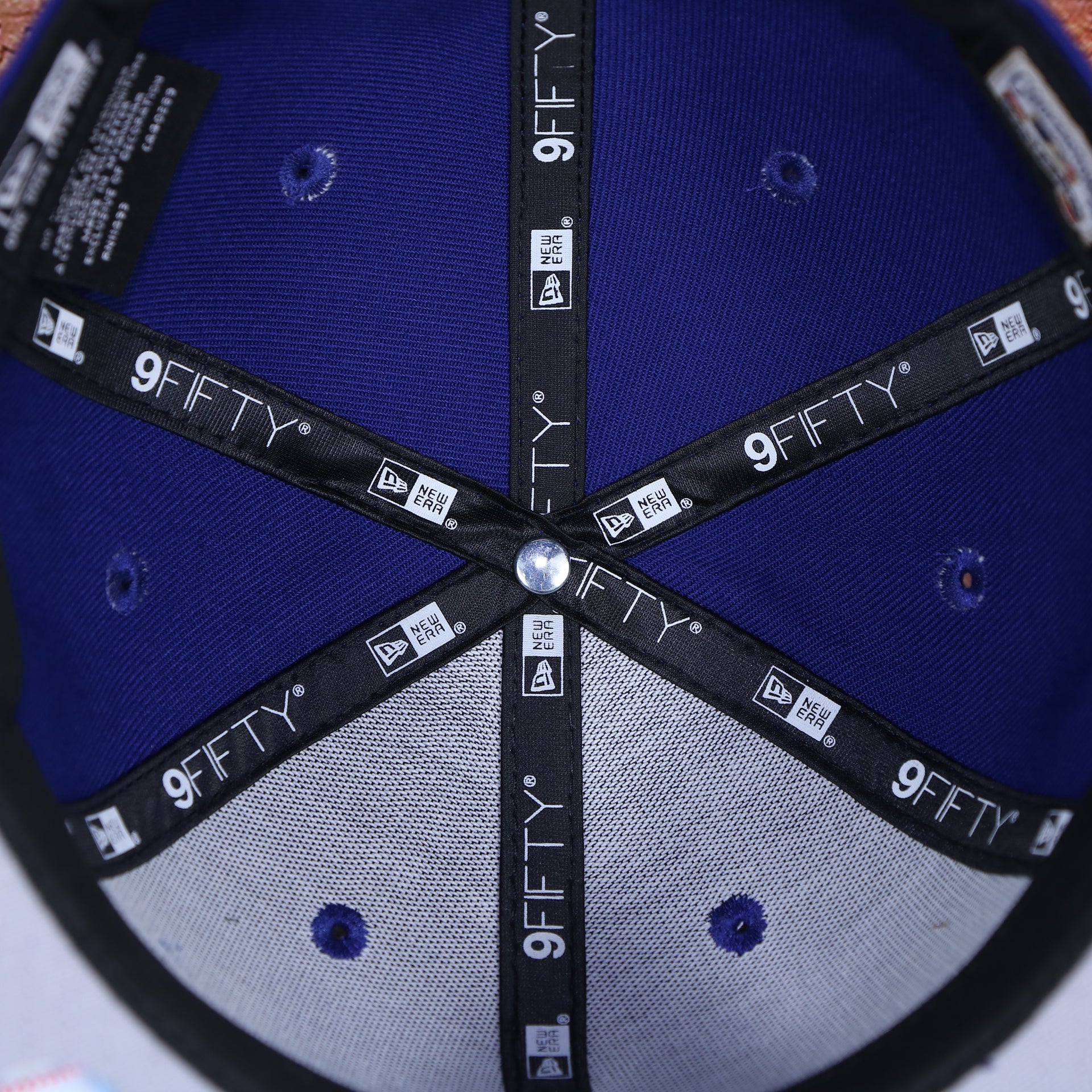 inside taping on the inside of the Brooklyn Dodgers Cooperstown Royal Blue 9Fifty Snapback Cap | OSFM