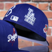 wearers right of the Los Angeles Dodgers "Patch Pride" All Over Gray Bottom Side Patch 59Fifty Fitted Cap
