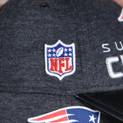 NFL logo on the New England Patriots Locker Room Super Bowl LI Championship Trophy 9Forty Dad Hat