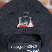 back side of the New England Patriots Locker Room Super Bowl LI Championship Trophy 9Forty Dad Hat