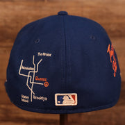 Back of the New York Mets City Transit All Over Side Patch Gray Bottom 59Fifty Fitted Cap