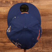Top down view of the New York Mets City Transit All Over Side Patch Gray Bottom 59Fifty Fitted Cap