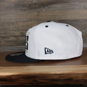 wearers left side of the New York Yankees Retro 9Fifty Grey Bottom Snapback | White