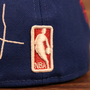 NBA logo on the Philadelphia 76ers City Transit All Over Side Patch Gray Bottom 59Fifty Fitted Cap