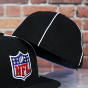 back side of the NFL On-Field Referee Official 59Fifty Fitted Cap | Black
