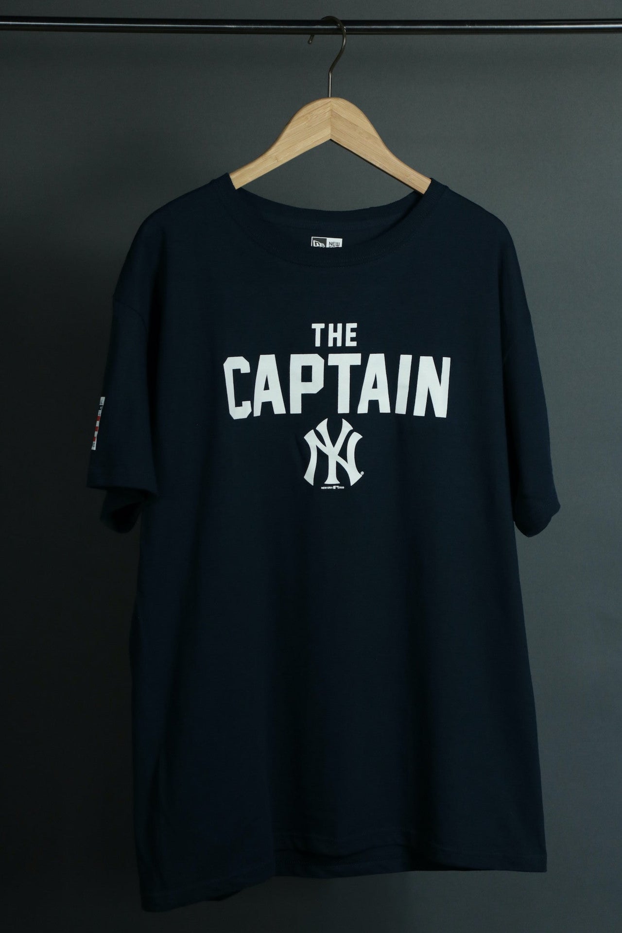 New York Yankees The Captain 2020 Patch Hall of Fame Navy Blue Men's T-Shirt