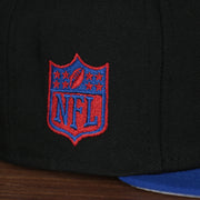 nfl shield on the Buffalo Bills 2022 NFL Draft 9Fifty Grey Bottom On-Field Snapback | Black
