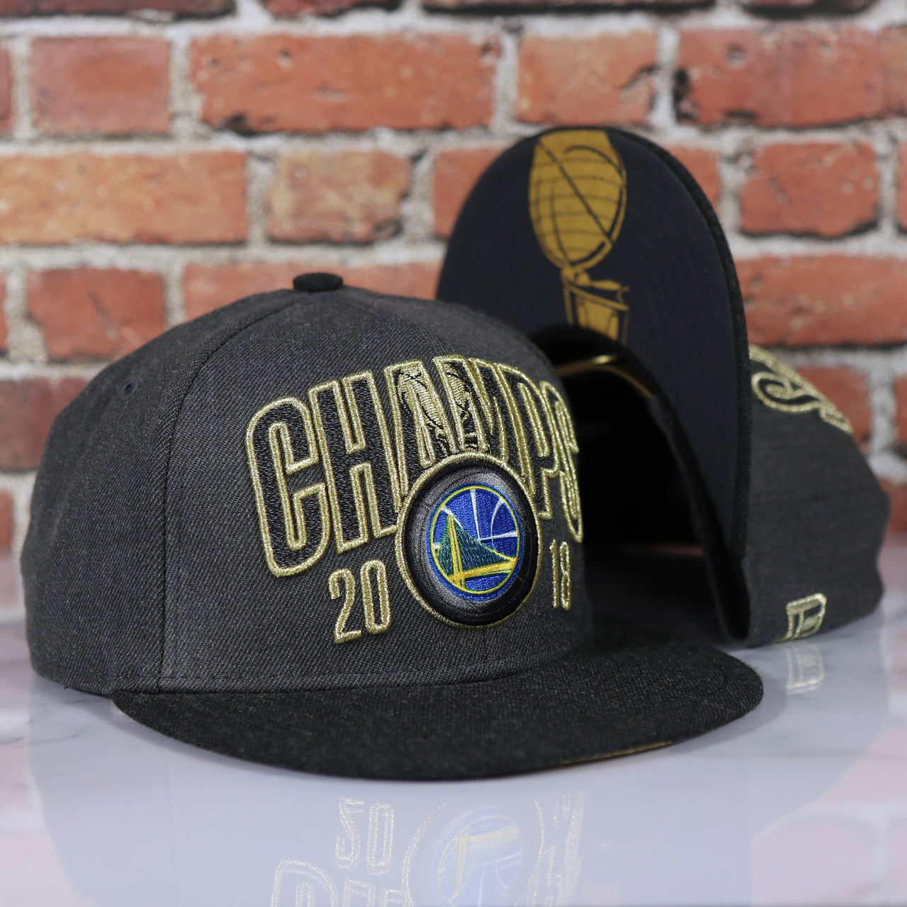 YOUTH 2018 NBA Finals Golden State Warriors Championship Kid's Snapback Hat