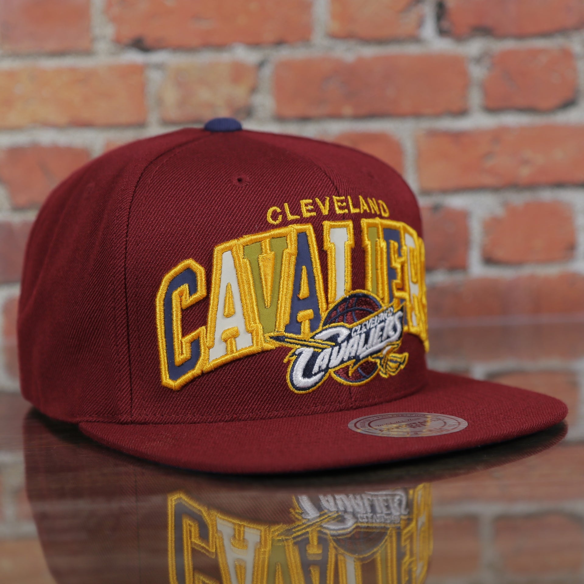 Cleveland Cavaliers Reflective Lettering Maroon Snapback Hat