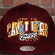 reflective cavaliers logo and lettering on the Cleveland Cavaliers Reflective Lettering Maroon Snapback Hat