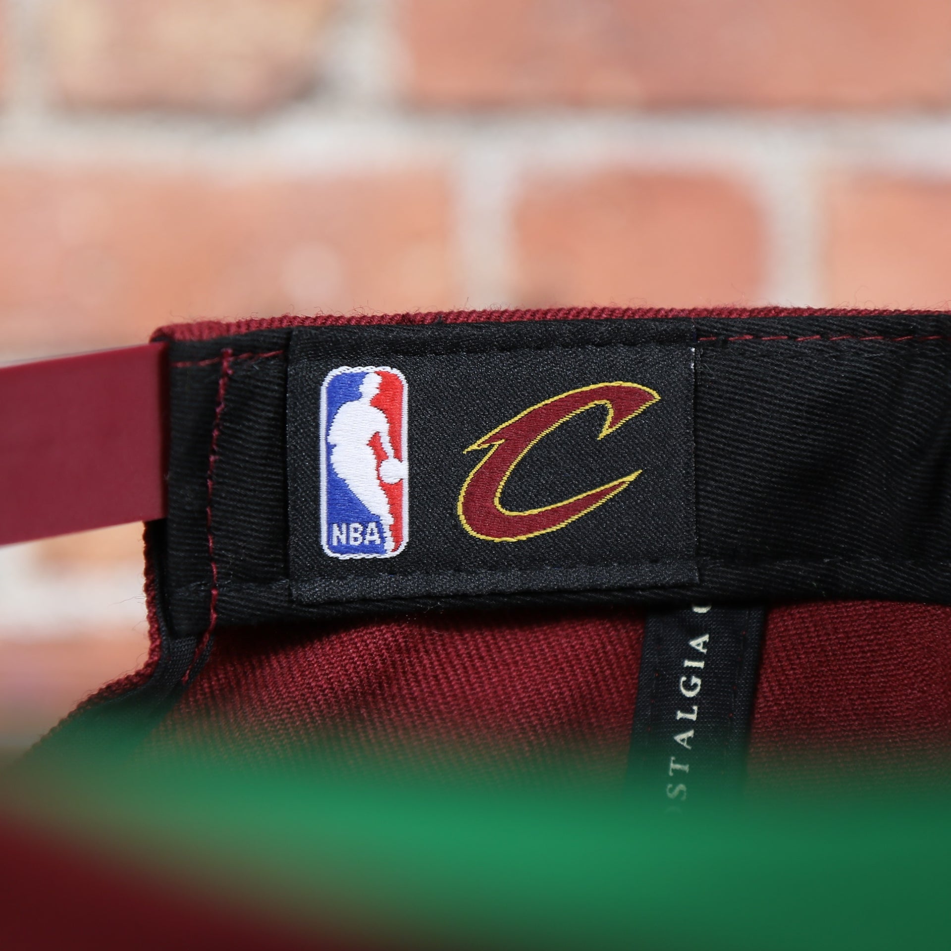 NBA label on the Cleveland Cavaliers Classic Maroon Snapback Hat