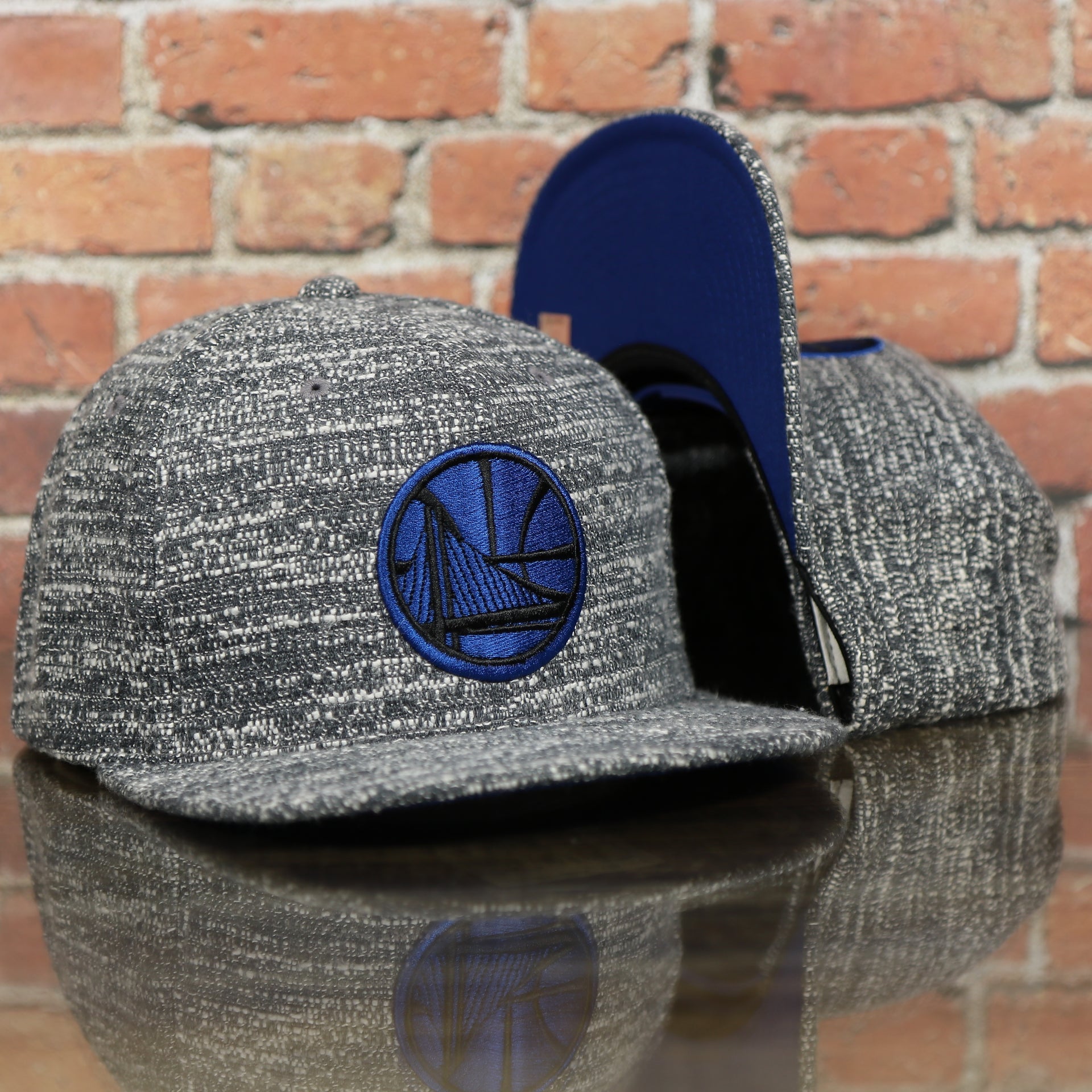 Golden State Warriors Marbled Gray Noise Snapback Cap | Marbled Snap Cap