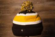 Steelers Beanie | Pittsburgh Steelers Striped Winter Hat this side has the 47 brand logo 