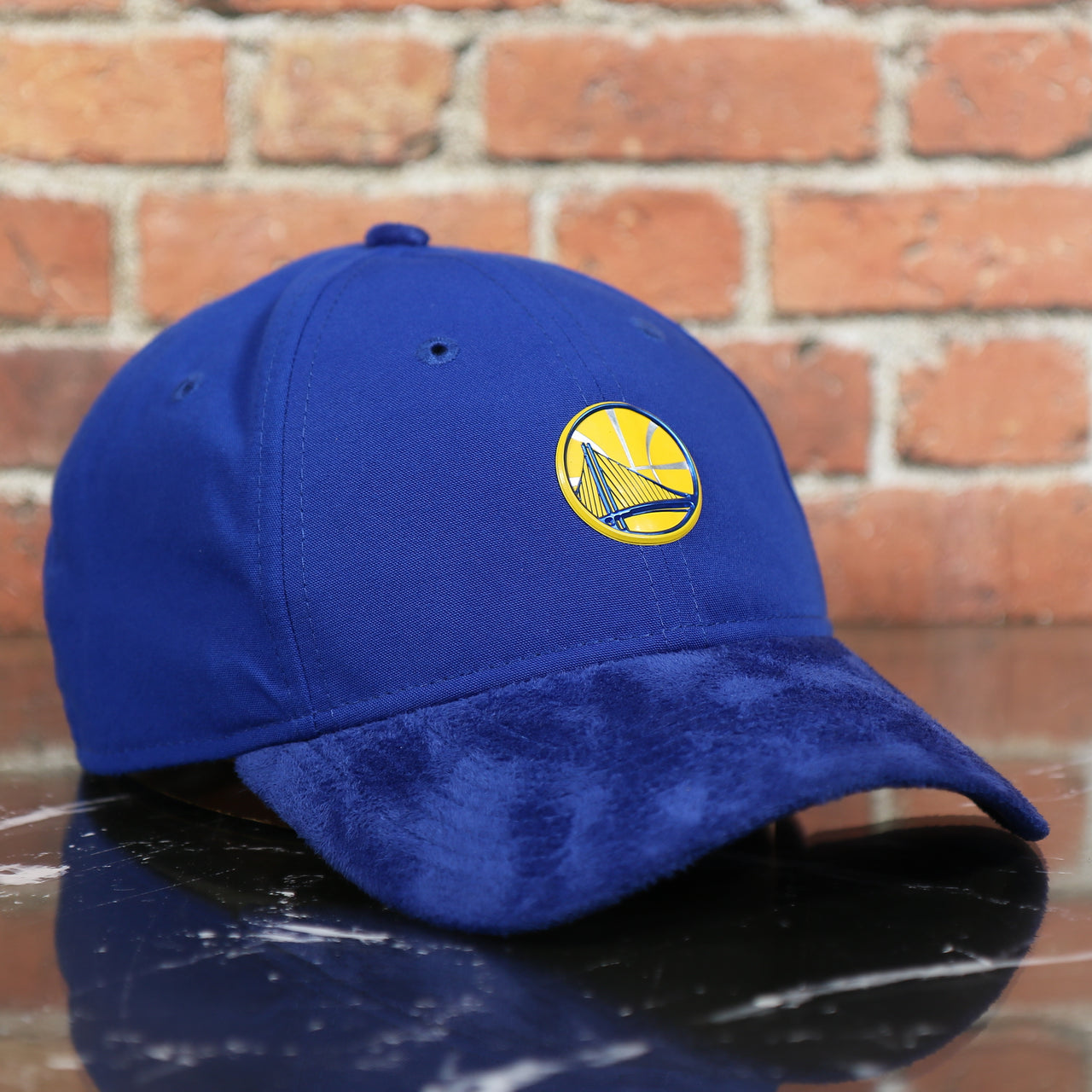 Golden State Warriors NBA Draft 9Twenty Dad Hat With Suede Visor | Royal Blue Baseball Hat