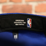 NBA logo on the Golden State Warriors NBA Draft 9Twenty Dad Hat With Suede Visor | Royal Blue Baseball Hat