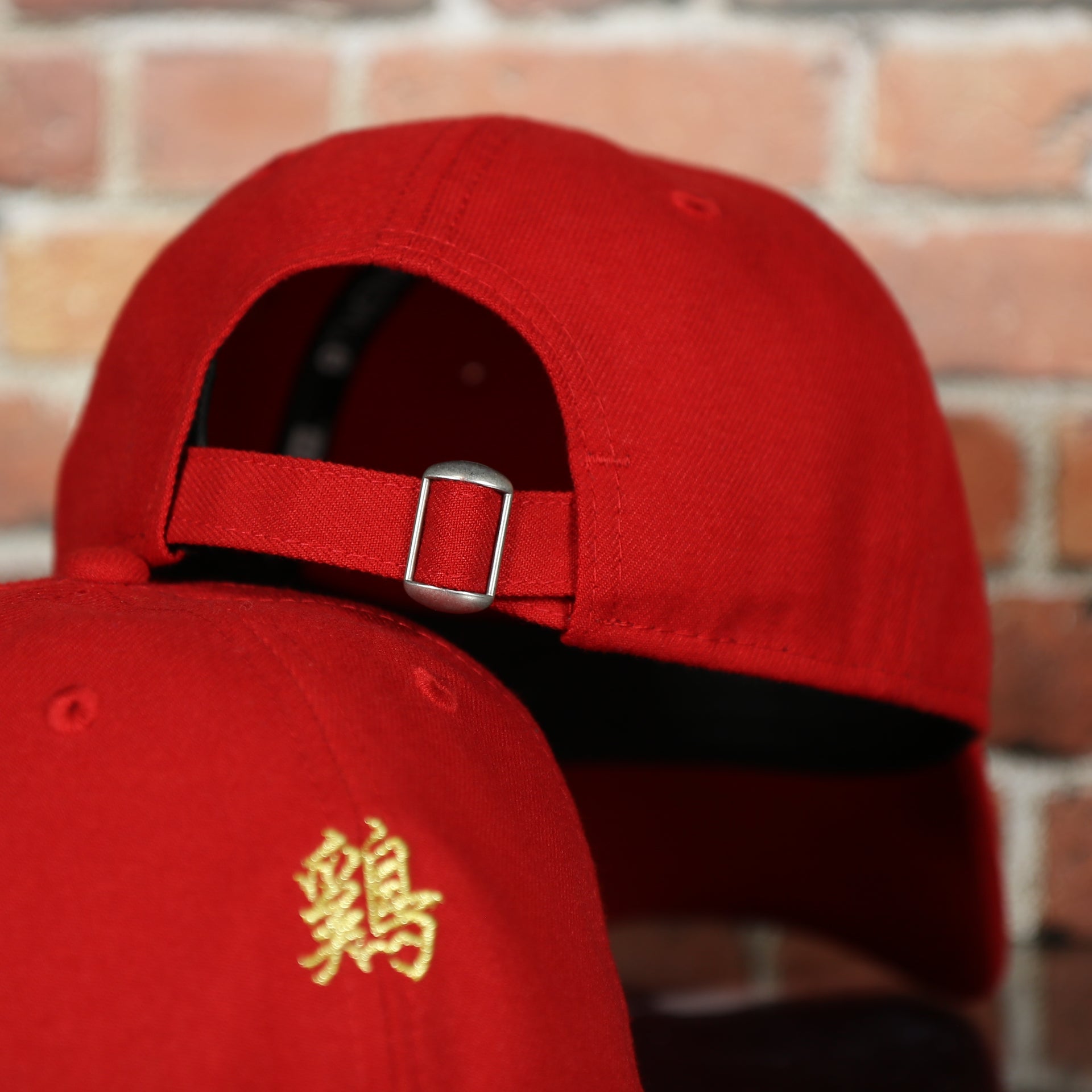 adjustable strap on the Year Of The Rooster 2017 Chinese Zodiac Dad Hat | Red Baseball Hat