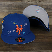 The New York Mets “Scribble” Side Patch Gray Bottom 59Fifty Fitted Cap