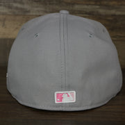 The backside of teh Philadelphia Phillies 2022 Mother’s Day On-Field 59Fifty Fitted Cap