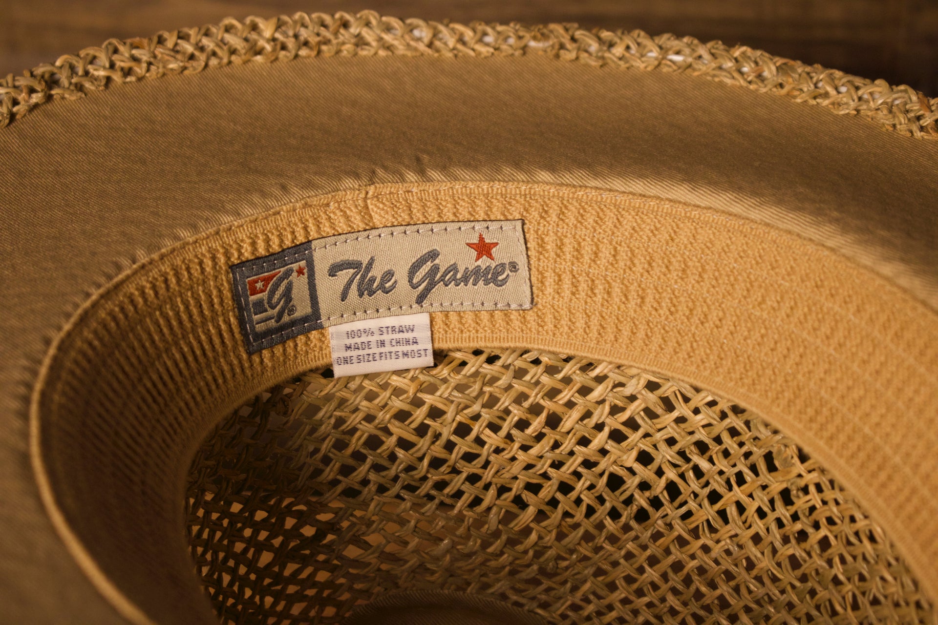 Wildwood Hat | Wildwood New Jersey Stone Colored Straw Hat |  OSFM the inside of this straw hat is tan 