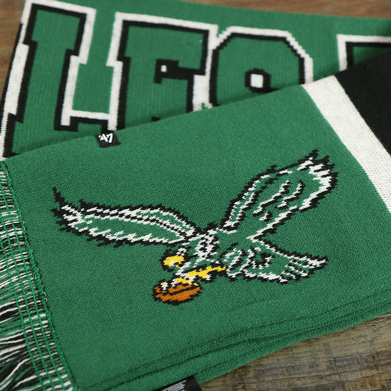 Philadelphia Eagles Throwback Logo Retro Fly Eagles Fly Kelly Green Scarf
