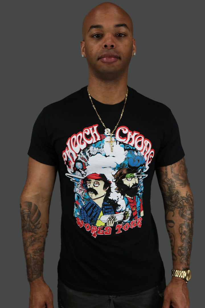 The Vintage Cheech and Chong World Tour T-Shirt | Black