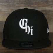 front of the Chicago White Sox MLB City Connect 2021 On-Field 59Fifty Black Bottom Fitted | Black