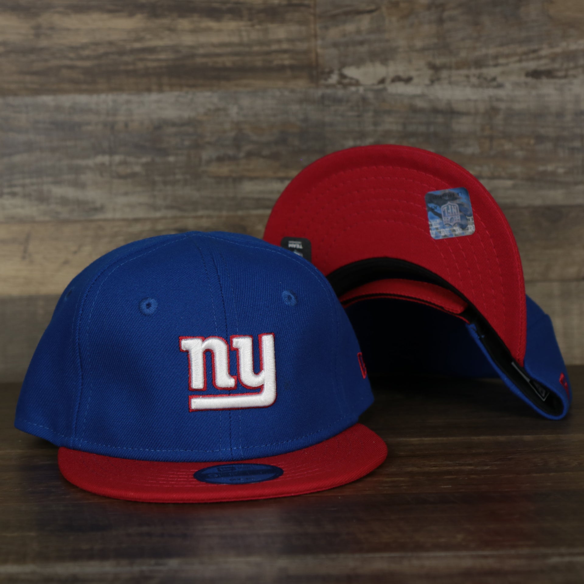 front and bottom of the NEW ERA | NEW YORK GIANTS | MY1ST | 9FIFTY SNAPBACK | BLUE | INFANT