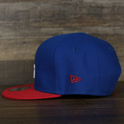 wearers left side of the Philadelphia 76ers My 1st 9Fifty Snapback | Infant | Blue/Red