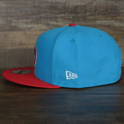 The wearer's left on the Miami Marlins MLB City Connect 2021 On-Field Side Patch 9Fifty Snapback